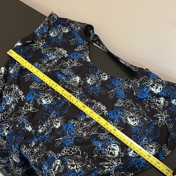 Candie’s Blue Floral Mini Dress | Lightweight Unlined Pull On Dress - Picture 11 of 14